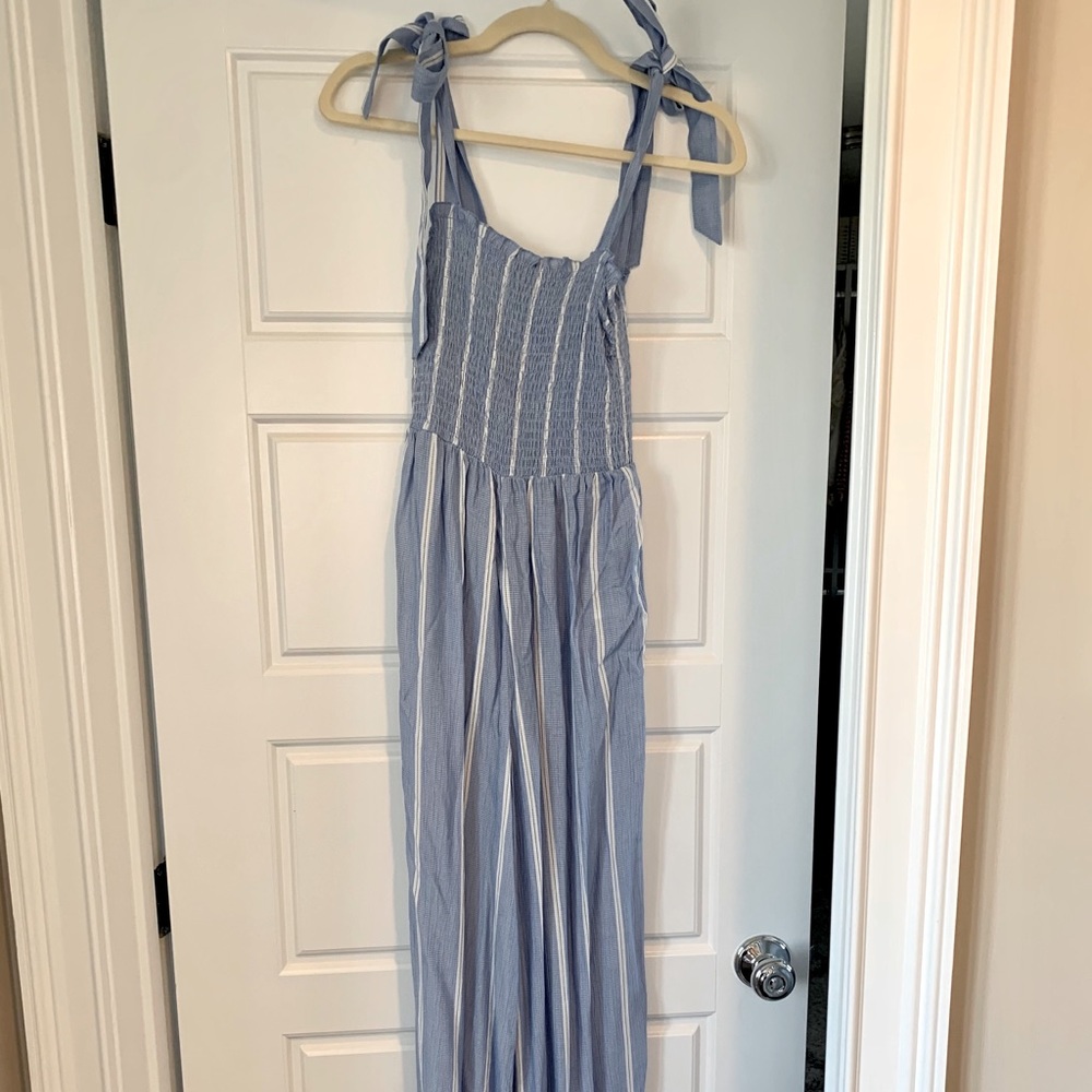 Blue & white full length romper - new with tags.